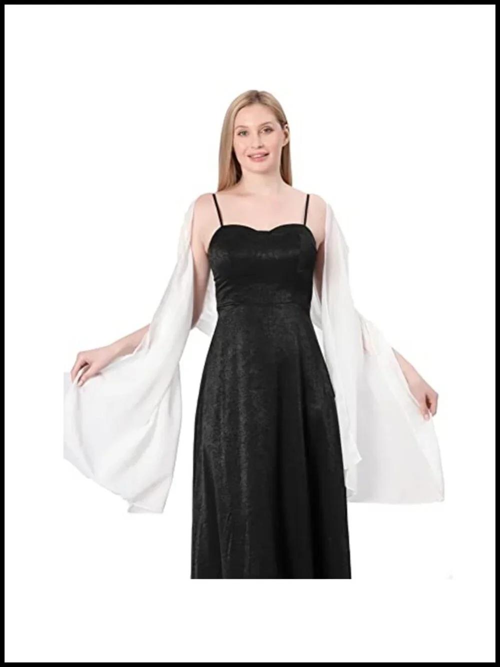 Ladiery Wraps & Pashminas for Women Sheer Chiffon Shawl Evening Wedding Cover Up
